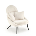 Fotelis Halmar Merry, smėlio/juodas