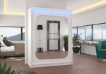 Spinta su LED apšvietimu Clever 150, balta