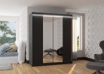 Spinta su LED apšvietimu Balance 180, juoda