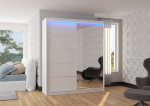 Spinta su LED apšvietimu Caro 180, balta