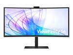 Monitorius - Samsung S6U Serijos LS34C652VAU 34", 1000R Lenktas, Ultra-WQHD, 100Hz, USB-C, Juodas