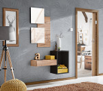 3-jų dalių prieškambario komplektas Asm Easy I, rudas/juodas