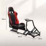 Sim racing kokpitas Huzaro Speed 6.0, reguliuojama kėdė ir vairo stovas