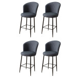 Baro kėdės rinkinys (4 vienetai) Fora - Anthracite, Black