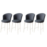 Baro kėdės rinkinys (4 vienetai) Fora - Anthracite, White