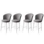 Baro kėdės rinkinys (4 vienetai) Fora - Grey, White