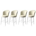 Baro kėdės rinkinys (4 vienetai) Fora - Cream, White
