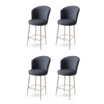 Baro kėdės rinkinys (4 vienetai) Fora - Anthracite, Chrome