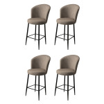 Baro kėdės rinkinys (4 vienetai) Alte - Cappuccino, Black