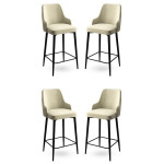 Baro kėdės rinkinys (4 vienetai) Enox - Cream, Black
