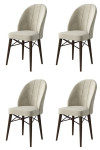 Kėdės rinkinys (4 vienetai) Ritim - Cream, Brown