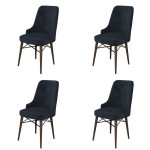 Kėdės rinkinys (4 vienetai) Pare - Anthracite, Brown