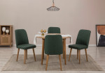 Išplečiamas pietų stalas ir kėdės (5 vienetai) Vina 1070 - Atlantic Pine, Green