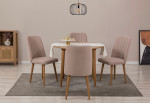 Išplečiamas pietų stalas ir kėdės (5 vienetai) Vina 0900 - Atlantic Pine, Stone