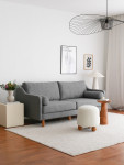 Trivietė sofa Nordi, pilka/ruda