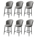 Baro kėdės rinkinys (6 vienetai) Fora - Grey, Black