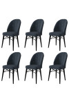 Kėdės rinkinys (6 vienetai) Ritim - Anthracite, Black