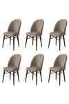 Kėdės rinkinys (6 vienetai) Ritim - Cappuccino, Brown