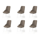 Kėdės rinkinys (6 vienetai) Pare - Cappuccino, White