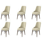 Kėdės rinkinys (6 vienetai) Pare - Cream, Brown
