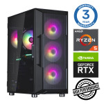 Intop Ryzen 5 5500 16GB 250SSD M.2 NVME RTX3050 6GB no-OS