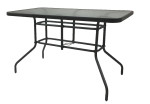 Lauko stalas Bergama, 140x80x70 cm, juodas