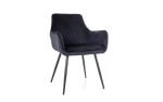 2-jų kėdžių komplekatas Signal Meble Velvet, juodas