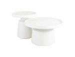 2-jų kavos staliukų komplektas Signal meble Ława Rodos, baltas