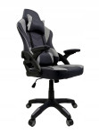 Biuro/žaidimų kėdė Fresno, juoda/pilka