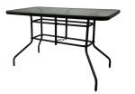 Lauko stalas Bergama, 120x70x70 cm, juodas