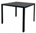Lauko stalas Alleny, 90x90x74 cm, juodas