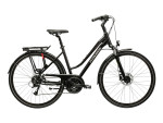 KROSS Trans 4.0 D / Black-Silver Gloss / moteriškas miesto dviratis (28") MY25 - L dydis