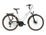 KROSS Trans 3.0 ULT.RA D / White Holo Gloss / moteriškas miesto dviratis (28") - L dydis