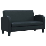 Dvivietė sofa, dirbtinė oda, juoda
