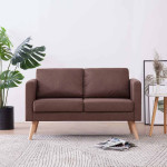 Dvivietė sofa, ruda, audinys