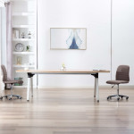 Valgomojo kėdės, 2vnt., taupe spalvos, audinys