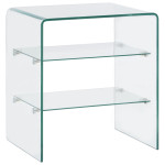 Kavos staliukas, 50x40x56cm, grūdintas stiklas 