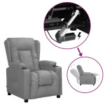 Atsistojantis krėslas, pilkos spalvos, dirbtinė oda