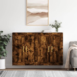 Prie sienos montuojamos spintelės, 2vnt., dūminės, mediena