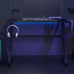 Žaidimų stalas su ZZ formos kojelėmis, juodas, 110x60x75cm