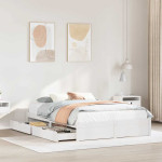 Lovos rėmas be čiužinio, baltas, 120x200cm, pušies masyvas