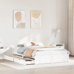 Lovos rėmas be čiužinio, baltas, 100x200cm, pušies masyvas