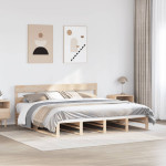 Lovos rėmas be čiužinio, 200x200cm, pušies medienos masyvas