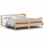 Lovos rėmas su galvūgaliu, 200x200cm, pušies medienos masyvas