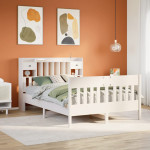 Lovos rėmas be čiužinio, baltas, 140x200cm, pušies masyvas