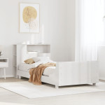 Lovos rėmas be čiužinio, baltas, 90x200cm, pušies masyvas