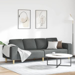 Svetainės sofa Tamsiai pilka 250 x 77 x 76 cm Poliesteris