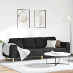 Svetainės sofa Juoda 250 x 77 x 76 cm Poliesteris