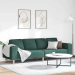 Svetainės sofa Tamsiai žalia 250 x 77 x 76 cm Poliesteris
