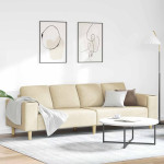 Svetainės sofa Kreminė 250 x 77 x 76 cm Poliesteris